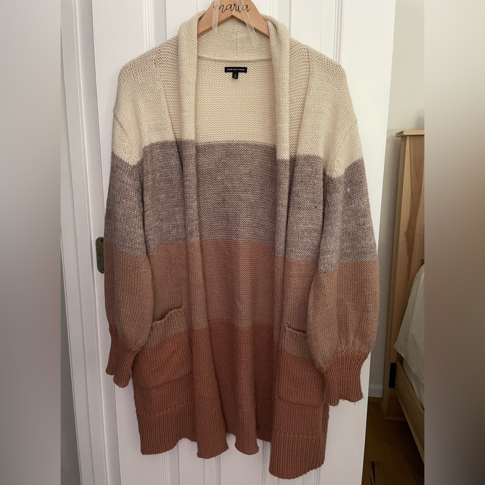Cozy Colorblock Cardigan Sweater